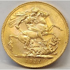 AUSTRALIA 1911 . ONE 1 SOVEREIGN . PERTH . GOLD